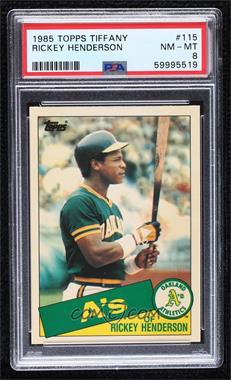 1985 Topps - [Base] - Collector's Edition (Tiffany) #115 - Rickey Henderson [PSA 8 NM‑MT]