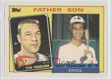 1985 Topps - [Base] - Collector's Edition (Tiffany) #134 - Father - Son - Tito Francona, Terry Francona