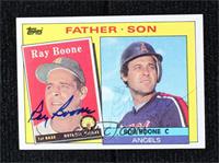 Father - Son - Bob Boone, Ray Boone [JSA Certified COA Sticker]