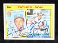 Father - Son - Roy Smalley, Roy Smalley Jr. [JSA Certified COA S…