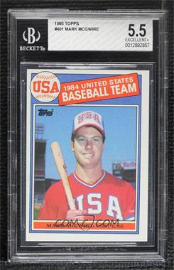 1985 Topps - [Base] #401 - Mark McGwire [BGS 5.5 EXCELLENT+]