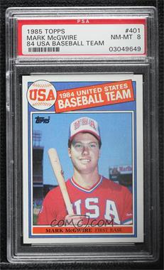 1985 Topps - [Base] #401 - Mark McGwire [PSA 8 NM‑MT]