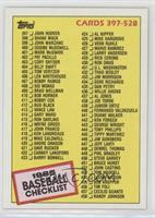 Checklist - Cards 397-528