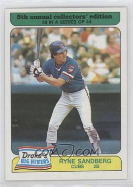 1985 Topps Drake's Big Hitters/Super Pitchers - Food Issue [Base] #28 - Ryne Sandberg