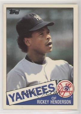 1985 Topps Traded - [Base] #49T - Rickey Henderson