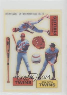 1985 Topps Transfers - [Base] #_SHD - Juan Samuel, Kent Hrbek, Ron Davis