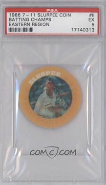 1986 7 Eleven Slurpee Triple Stars Coins - East Region - Orange Back #II - Wade Boggs, George Brett, Pete Rose [PSA 5 EX]