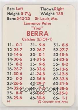 1986 APBA Baseball 1947 Season - [Base] #_YOBE - Yogi Berra