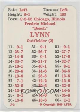 1986 APBA Baseball 1985 Season - [Base] #_FRLY - Fred Lynn