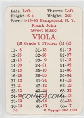 1986 APBA Baseball 1985 Season - [Base] #_FRVI - Frank Viola