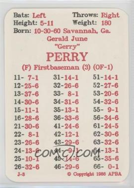 1986 APBA Baseball 1985 Season - [Base] #_GEPE.2 - Gerald Perry