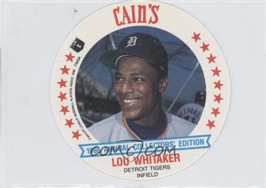 1986 Cain's Snack Time Detroit Tigers Discs - Food Issue [Base] #4 - Lou Whitaker