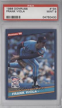 1986 Donruss - [Base] #194 - Frank Viola [PSA 9 MINT]