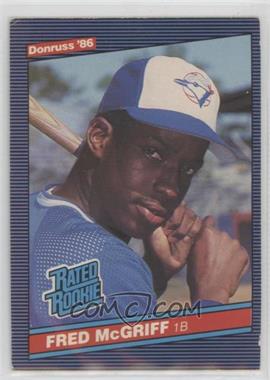 1986 Donruss - [Base] #28 - Rated Rookie - Fred McGriff [EX to NM]