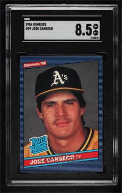 1986 Donruss - [Base] #39 - Rated Rookie - Jose Canseco [SGC 8.5 NM/Mt+]