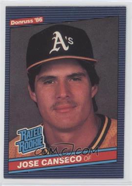 1986 Donruss - [Base] #39 - Rated Rookie - Jose Canseco
