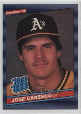 1986 Donruss - [Base] #39 - Rated Rookie - Jose Canseco