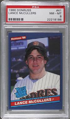 1986 Donruss - [Base] #41 - Rated Rookie - Lance McCullers [PSA 8 NM‑MT]