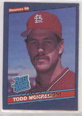 1986 Donruss - [Base] #43 - Rated Rookie - Todd Worrell