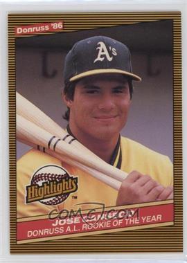 1986 Donruss Highlights - Box Set [Base] #55 - Jose Canseco