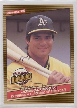 1986 Donruss Highlights - Box Set [Base] #55 - Jose Canseco