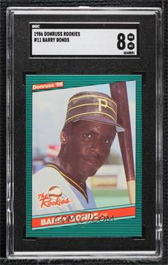 1986 Donruss The Rookies - Box Set [Base] #11 - Barry Bonds [SGC 8 NM/Mt]