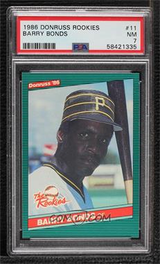 1986 Donruss The Rookies - Box Set [Base] #11 - Barry Bonds [PSA 7 NM]