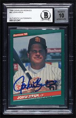 1986 Donruss The Rookies - Box Set [Base] #42 - John Kruk [BAS Authentic]