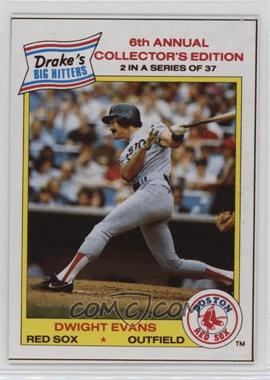 1986 Drake's Big Hitters - Food Issue [Base] #2 - Dwight Evans