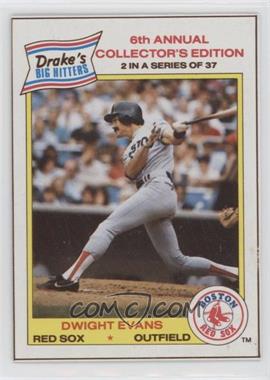 1986 Drake's Big Hitters - Food Issue [Base] #2 - Dwight Evans