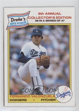 1986 Drake's Big Hitters - Food Issue [Base] #36 - Fernando Valenzuela