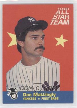 1986 Fleer - All Star Team #1 - Don Mattingly