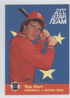 1986 Fleer - All Star Team #2 - Tom Herr