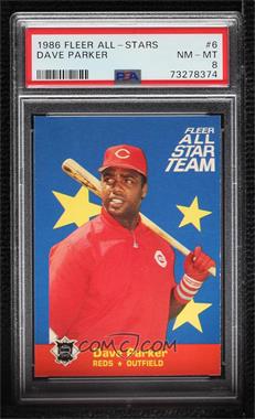 1986 Fleer - All Star Team #6 - Dave Parker [PSA 8 NM‑MT]