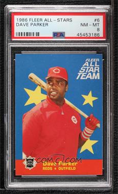 1986 Fleer - All Star Team #6 - Dave Parker [PSA 8 NM‑MT]