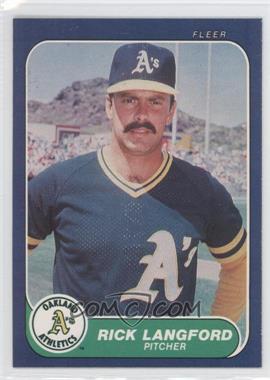 1986 Fleer - [Base] #425 - Rick Langford