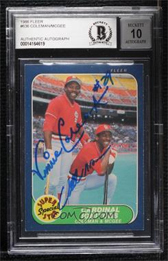 1986 Fleer - [Base] #636 - Vince Coleman, Willie McGee [BAS BGS Authentic]