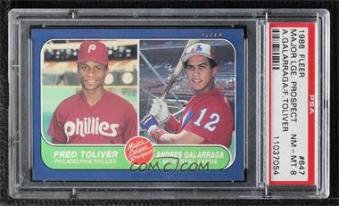 1986 Fleer - [Base] #647 - Freddie Toliver, Andres Galarraga [PSA 8 NM‑MT]