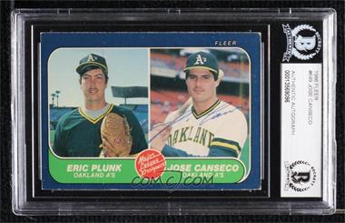 1986 Fleer - [Base] #649 - Eric Plunk, Jose Canseco [BAS BGS Authentic]