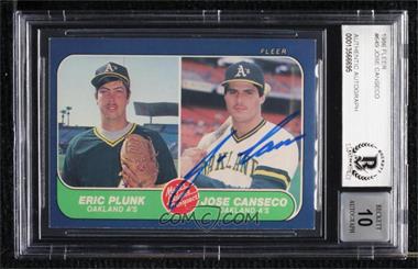 1986 Fleer - [Base] #649 - Eric Plunk, Jose Canseco [BAS BGS Authentic]