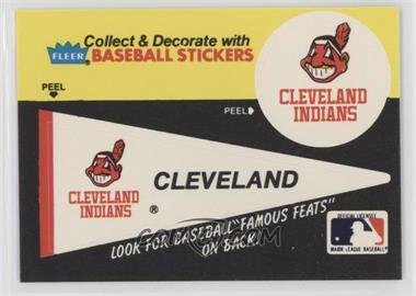 1986 Fleer - Team Stickers Inserts/Baseball's Famous Feats #_CLIN.1 - Cleveland Indians Pennant - Ty Cobb