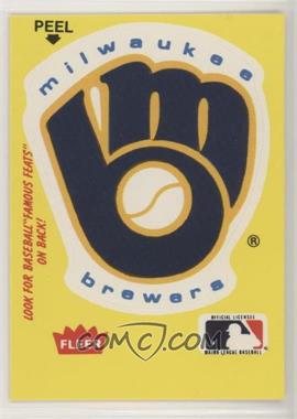 1986 Fleer - Team Stickers Inserts/Baseball's Famous Feats #_MIBR.3 - Milwaukee Brewers Logo - Bill Klem
