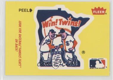 1986 Fleer - Team Stickers Inserts/Baseball's Famous Feats #_MITW.4 - Minnesota Twins Logo - Nap Lajoie