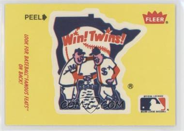 1986 Fleer - Team Stickers Inserts/Baseball's Famous Feats #_MITW.4 - Minnesota Twins Logo - Nap Lajoie