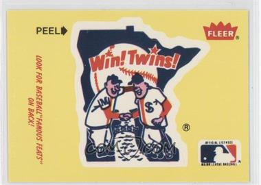 1986 Fleer - Team Stickers Inserts/Baseball's Famous Feats #_MITW.4 - Minnesota Twins Logo - Nap Lajoie