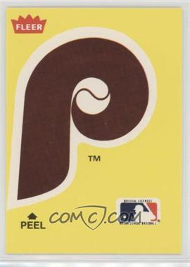 1986 Fleer - Team Stickers Inserts/Baseball's Famous Feats #_PHPH.4 - Philadelphia Phillies Logo - Ty Cobb