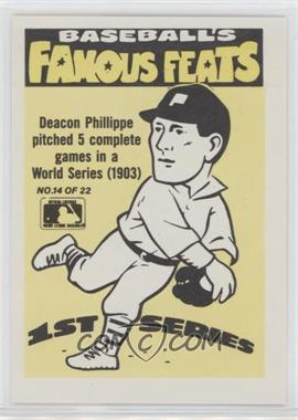 1986 Fleer - Team Stickers Inserts/Baseball's Famous Feats #_PIPI.1 - Pittsburgh Pirates Pennant - Deacon Phillippe