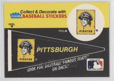 1986 Fleer - Team Stickers Inserts/Baseball's Famous Feats #_PIPI.1 - Pittsburgh Pirates Pennant - Deacon Phillippe [EX to NM]