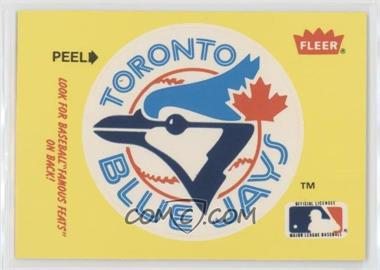 1986 Fleer - Team Stickers Inserts/Baseball's Famous Feats #_TOBJ.5 - Toronto Blue Jays Logo - Hack Wilson