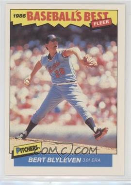 1986 Fleer Baseball's Best Sluggers vs. Pitchers - Box Set [Base] #1 - Bert Blyleven